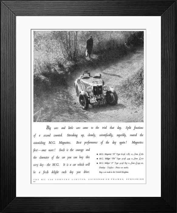 Framed Print : MG Sports Cars Framed Print : MG Sports Cars
