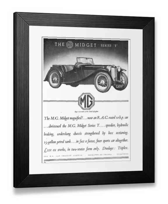 Framed Print : MG Midget T Series Framed Print : MG Midget T Series