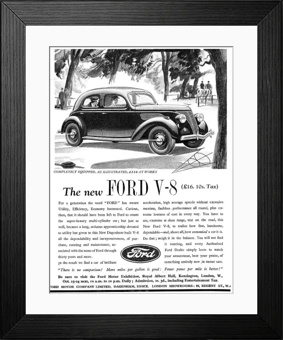 Framed Print : Ford V8 Car Framed Print : Ford V8 Car