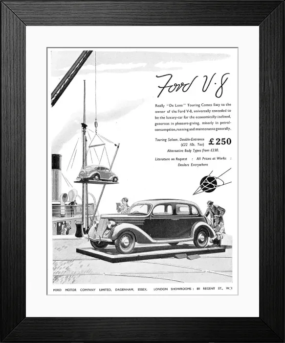Framed Print : Ford V-8 - Ford Motor Company Ltd. Date: 1936 Framed Print : Ford V-8 - Ford Motor Company Ltd. Date: 1936