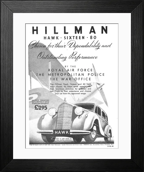 Framed Print : 1937 Hillman Hawk Sixteen Framed Print : 1937 Hillman Hawk Sixteen