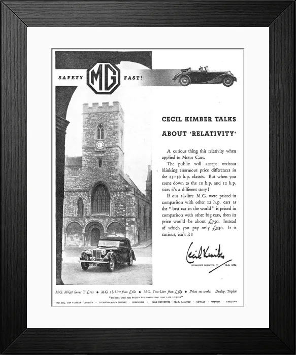 Framed Print : 1938 MG Motor Cars Framed Print : 1938 MG Motor Cars
