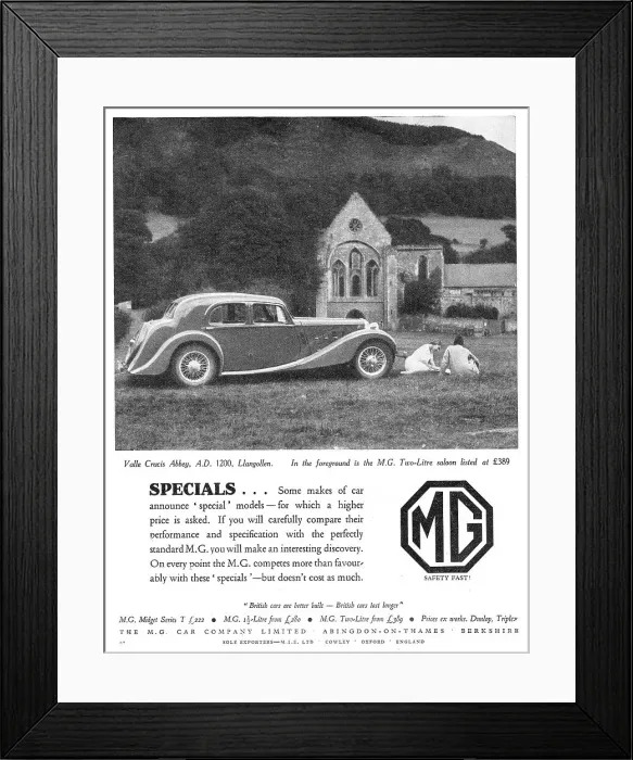 Framed Print : 1938 MG Motor Cars Framed Print : 1938 MG Motor Cars