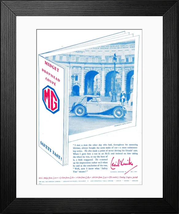 Framed Print : Mg Midget Drophead Coupe Framed Print : Mg Midget Drophead Coupe