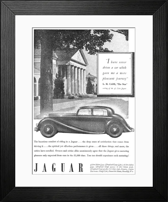 Framed Print : S.S.Cars. Jaguar Car Range 1939 Framed Print : S.S.Cars. Jaguar Car Range 1939