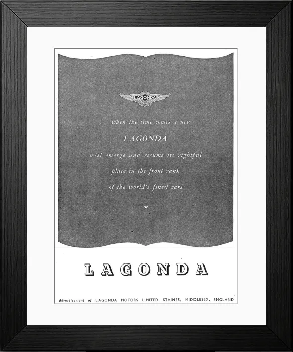 Framed Print : Lagonda Motors Framed Print : Lagonda Motors