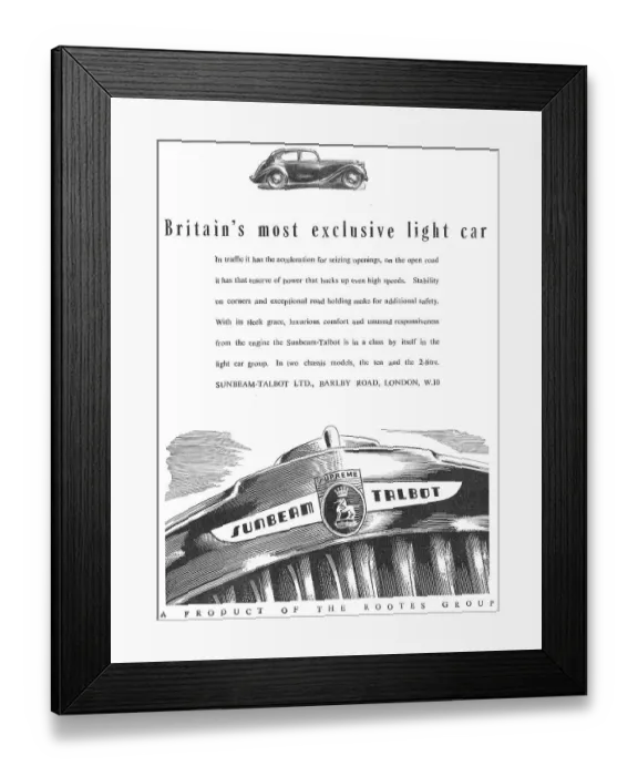 Framed Print : Sunbeam-Talbot 10 - Sunbeam-Talbot 2 Litre 1946 Advert Framed Print : Sunbeam-Talbot 10 - Sunbeam-Talbot 2 Litre 1946 Advert