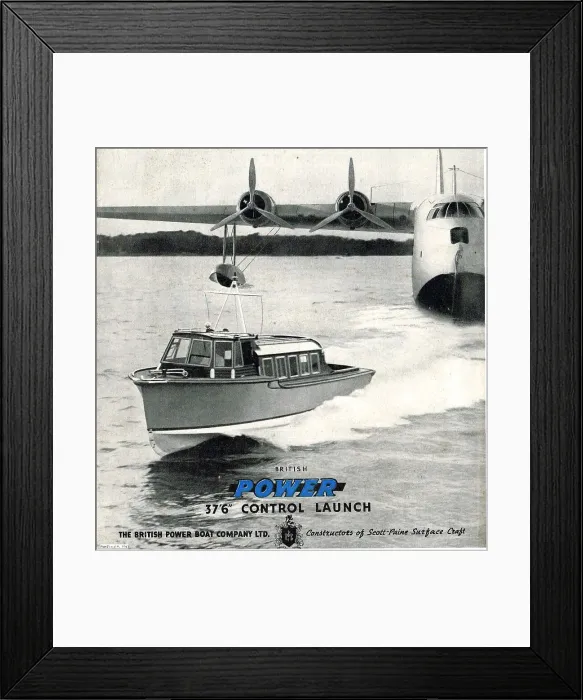 Framed Print : The British Power Boat Company 37 Foot 6 Inch Control Launch Framed Print : The British Power Boat Company 37 Foot 6 Inch Control Launch