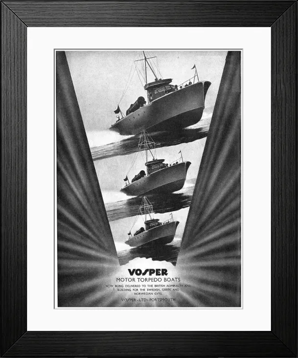 Framed Print : Vosper Motor Torpedo Boats Framed Print : Vosper Motor Torpedo Boats