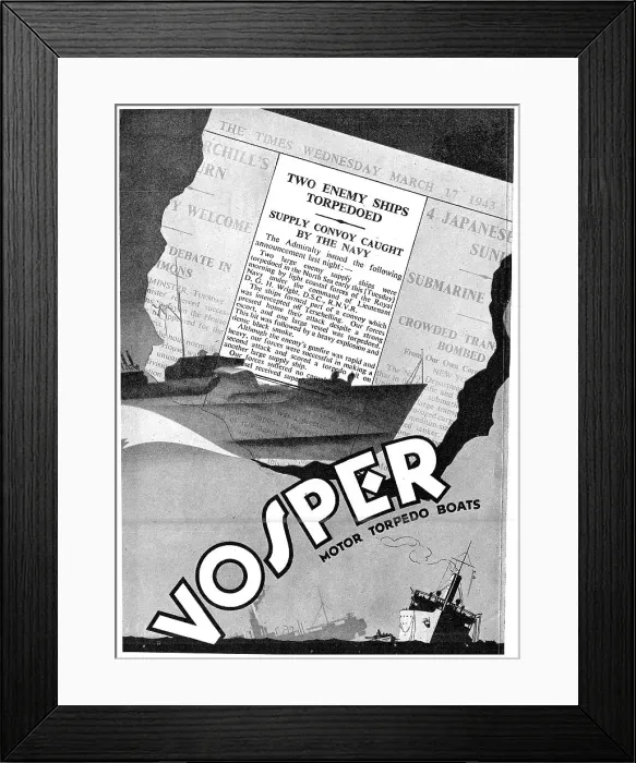 Framed Print : Vosper Motor Torpedo Boats Framed Print : Vosper Motor Torpedo Boats