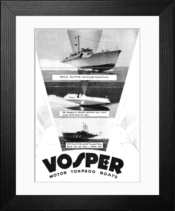 Framed Print : Vosper Marine Craft - Motor Torpedo Boats Framed Print : Vosper Marine Craft - Motor Torpedo Boats