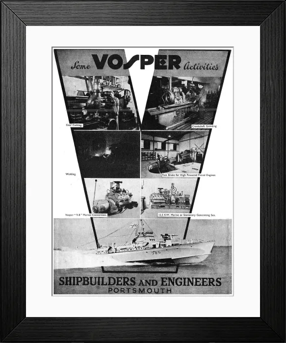 Framed Print : Vosper Launches And Tenders Framed Print : Vosper Launches And Tenders