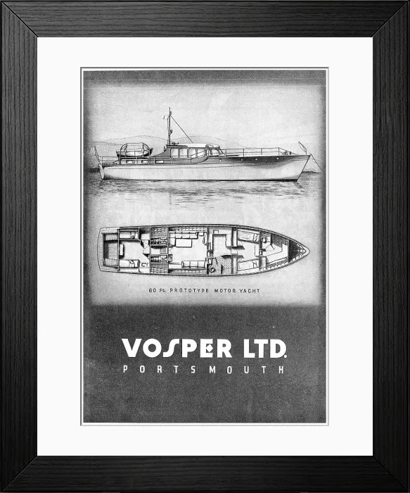 Framed Print : Vosper Marine Engineers & Boat Builders Framed Print : Vosper Marine Engineers & Boat Builders