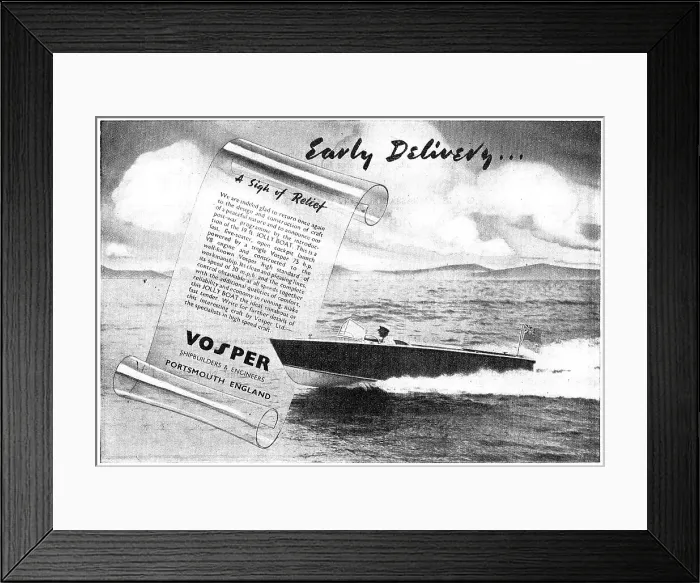 Framed Print : Vosper 19 Jolly Boat Framed Print : Vosper 19 Jolly Boat