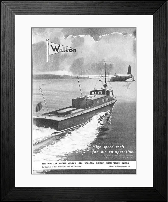 Framed Print : Walton High Speed Tenders And Launches Framed Print : Walton High Speed Tenders And Launches