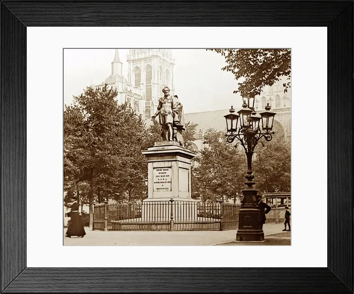 Framed Print : Rubens Statue, Antwerp, Belgium, Victorian period Framed Print : Rubens Statue, Antwerp, Belgium, Victorian period