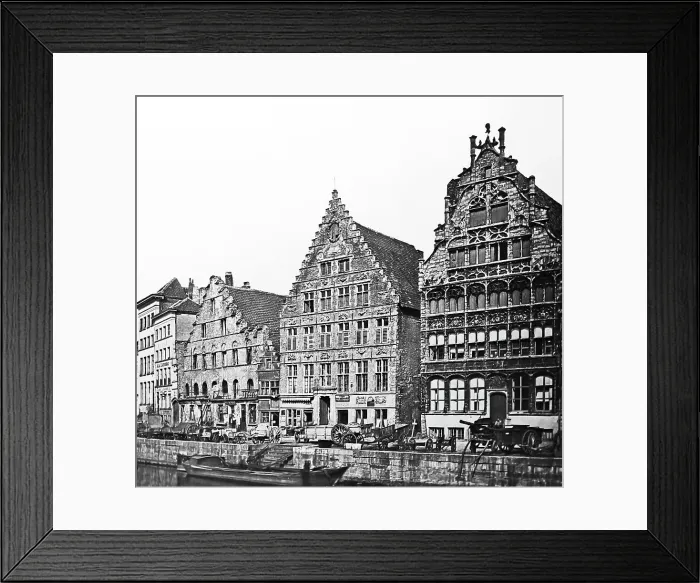 Framed Print : Old houses, Ghent, Belgium, Victorian period Framed Print : Old houses, Ghent, Belgium, Victorian period