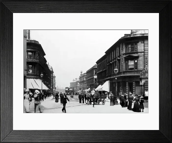 Framed Print : John Thomas Street, Huddersfield, early 1900s Framed Print : John Thomas Street, Huddersfield, early 1900s