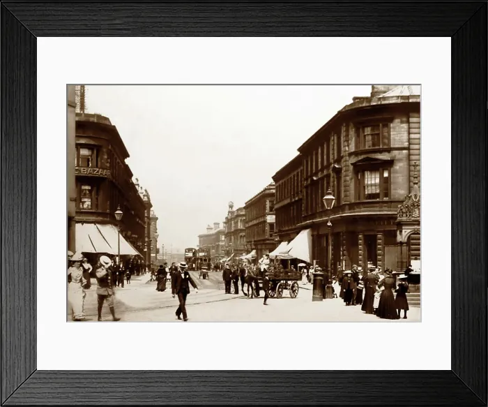 Framed Print : John Thomas Street, Huddersfield, early 1900s