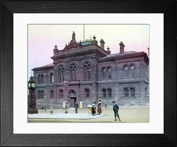 Framed Print : Gateshead Town Hall, Victorian period Framed Print : Gateshead Town Hall, Victorian period