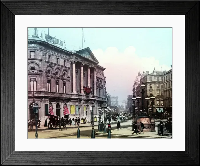 Framed Print : Leicester Square, London, Victorian period Framed Print : Leicester Square, London, Victorian period