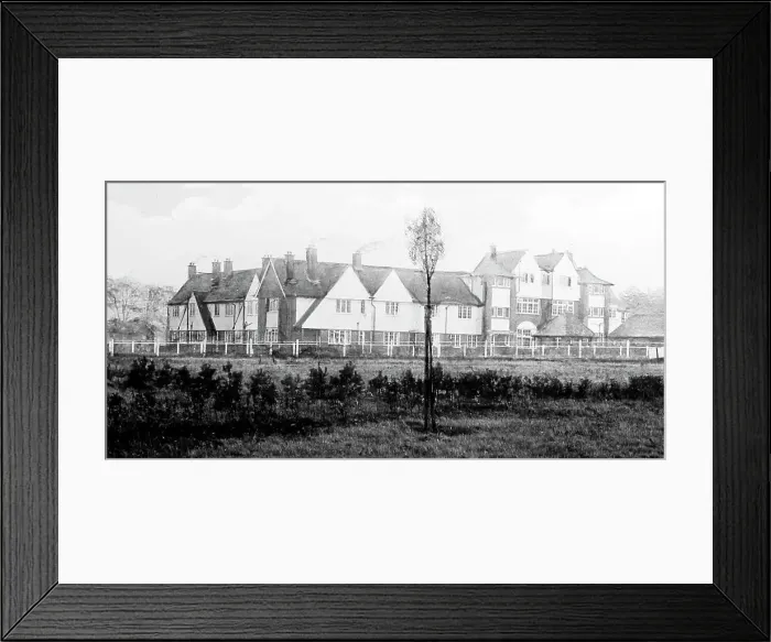 Framed Print : Cooperative Houses, Letchworth Garden City, early 1900s Framed Print : Cooperative Houses, Letchworth Garden City, early 1900s