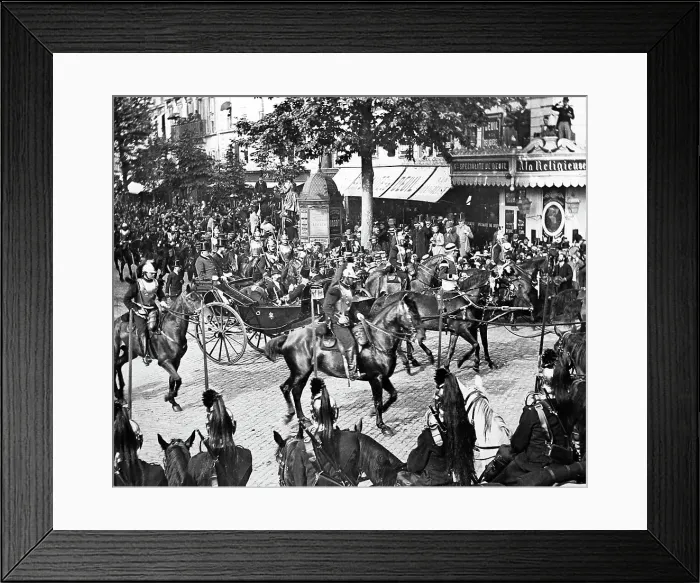 Framed Print : Arrival of Shah of Persia, 1889, Exposition Universelle Framed Print : Arrival of Shah of Persia, 1889, Exposition Universelle
