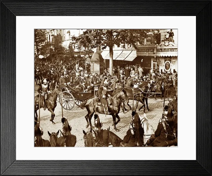 Framed Print : Arrival of Shah of Persia, 1889 Exposition Universelle Framed Print : Arrival of Shah of Persia, 1889 Exposition Universelle