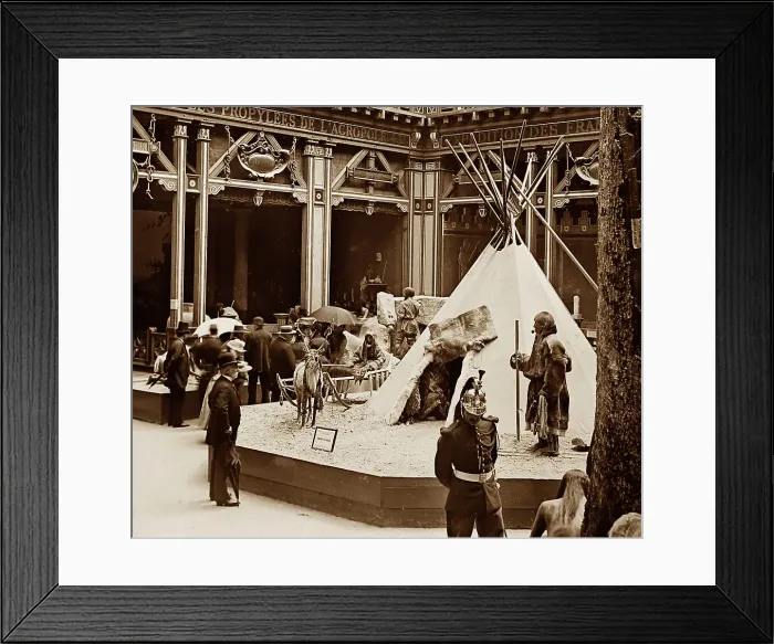 Framed Print : Anthropology exhibit, 1889 Exposition Universelle, Paris