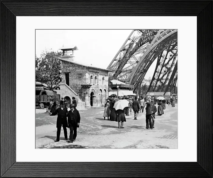 Framed Print : Under the Eiffel Tower, 1889 Exposition Universelle, Paris Framed Print : Under the Eiffel Tower, 1889 Exposition Universelle, Paris