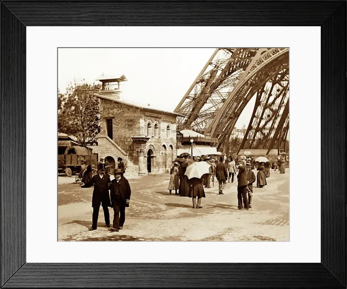 Framed Print : Under the Eiffel Tower, 1889 Exposition Universelle, Paris Framed Print : Under the Eiffel Tower, 1889 Exposition Universelle, Paris