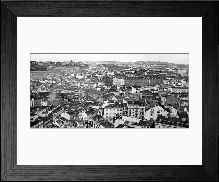 Framed Print : Panorama of Lisbon, Portugal, early 1900s Framed Print : Panorama of Lisbon, Portugal, early 1900s