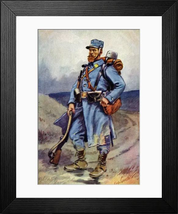 Framed Print : A Gruff French Soldier Framed Print : A Gruff French Soldier