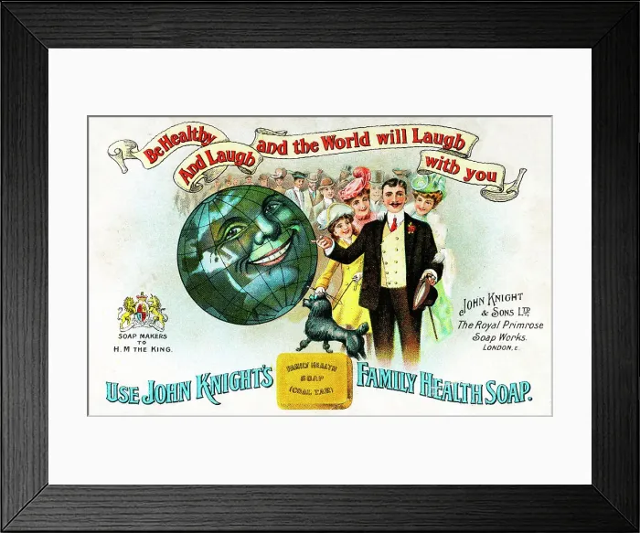 Framed Print : Advertising - Soap - John Knight's Family Health Soap Framed Print : Advertising - Soap - John Knight's Family Health Soap