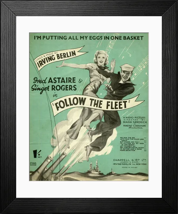 Framed Print : Sheet Music Cover - Follow the Fleet Framed Print : Sheet Music Cover - Follow the Fleet