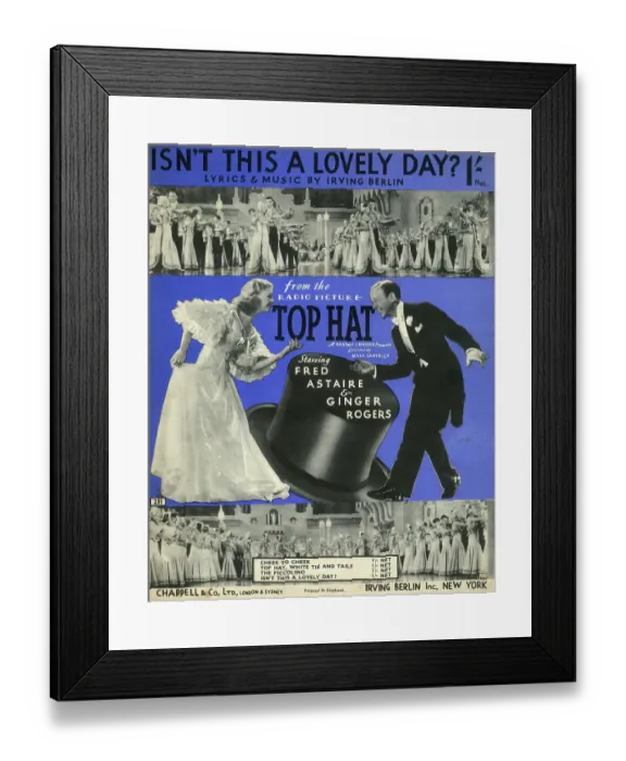 Framed Print : Sheet Music Cover - Top Hat
