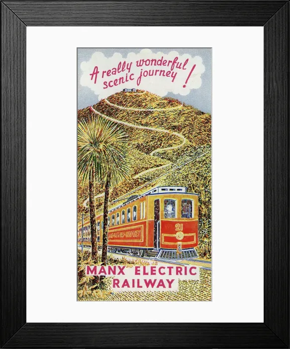 Framed Print : Isle of Man, Manx Electric Railway advert Framed Print : Isle of Man, Manx Electric Railway advert