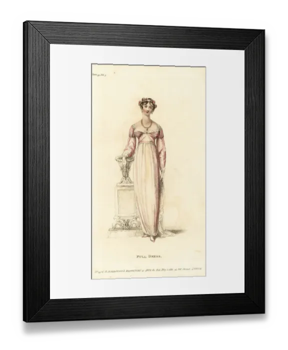 Framed Print : Regency woman in ball gown or full dress Framed Print : Regency woman in ball gown or full dress