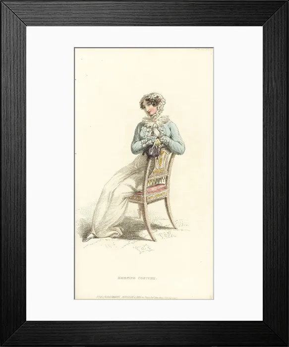 Framed Print : Regency woman in autumnal carriage dress Framed Print : Regency woman in autumnal carriage dress