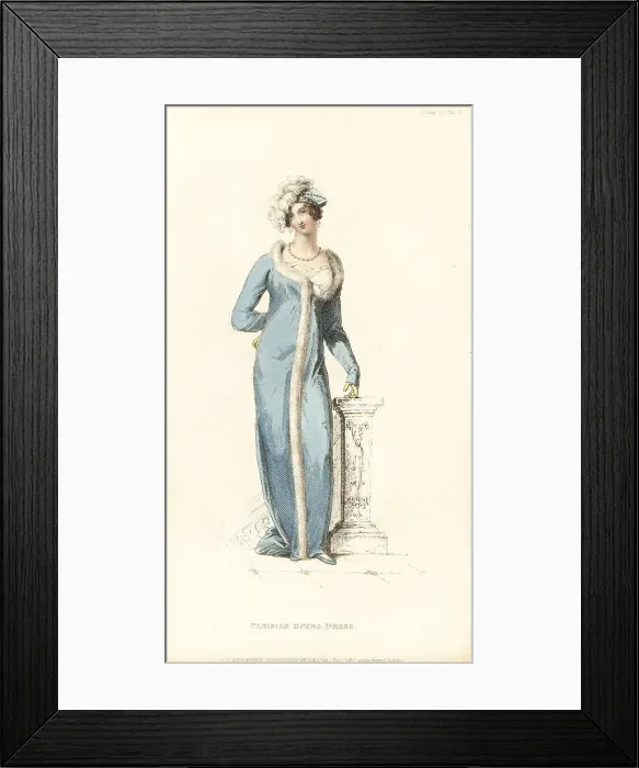 Framed Print : Regency woman in Parisian opera dress, 1812 Framed Print : Regency woman in Parisian opera dress, 1812