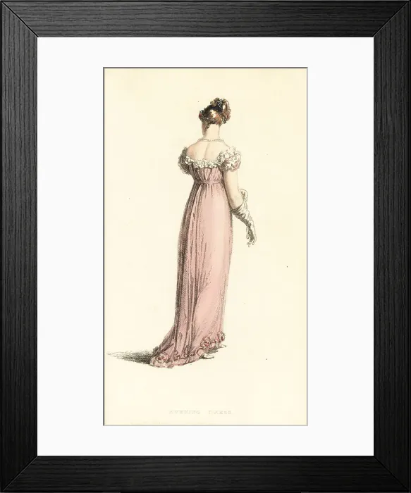 Framed Print : Regency woman in elegant evening dress Framed Print : Regency woman in elegant evening dress