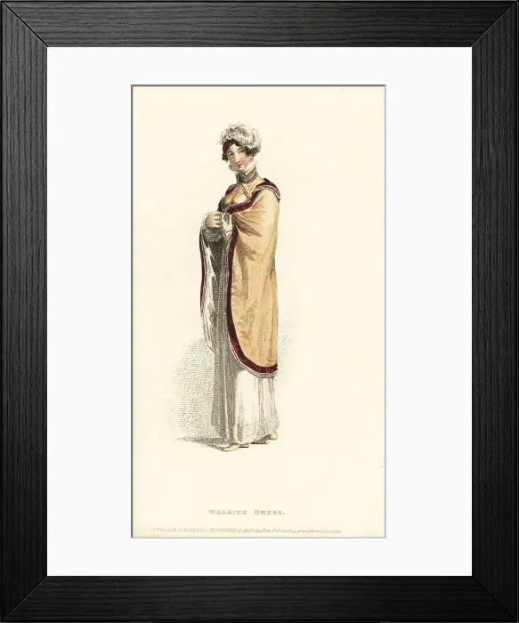 Framed Print : Regency woman in promenade dress Framed Print : Regency woman in promenade dress