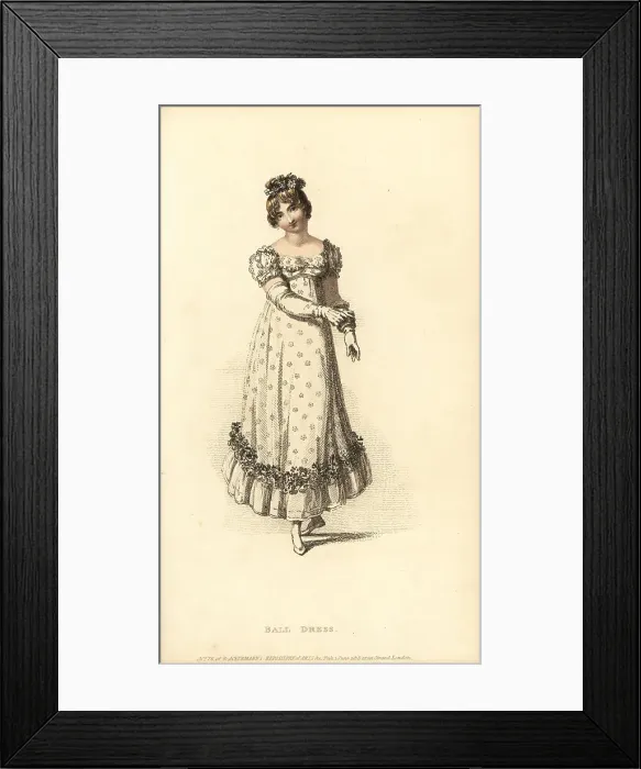 Framed Print : Regency woman dancing at a ball, 1815 Framed Print : Regency woman dancing at a ball, 1815