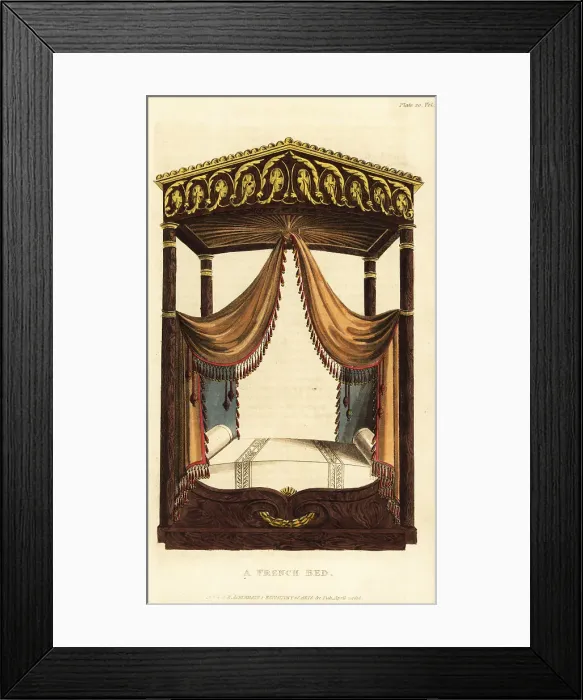 Framed Print : A French bed imported from Paris Framed Print : A French bed imported from Paris