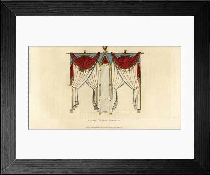 Framed Print : Alcove window curtains Framed Print : Alcove window curtains