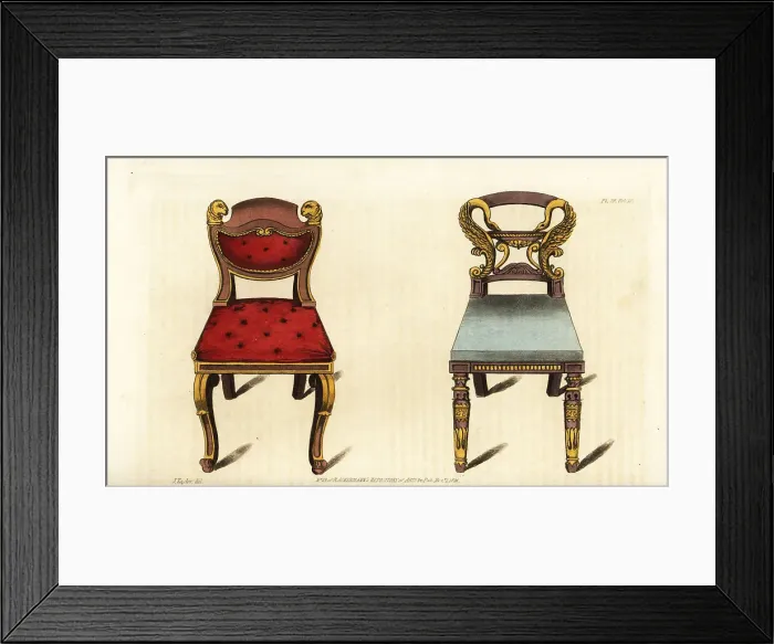 Framed Print : Two chairs designed by John Taylor Framed Print : Two chairs designed by John Taylor