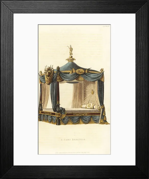 Framed Print : A camp bedstead for a military officer Framed Print : A camp bedstead for a military officer