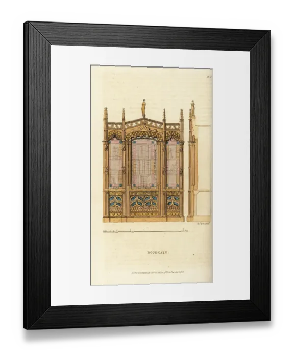 Framed Print : A Gothic book case Framed Print : A Gothic book case