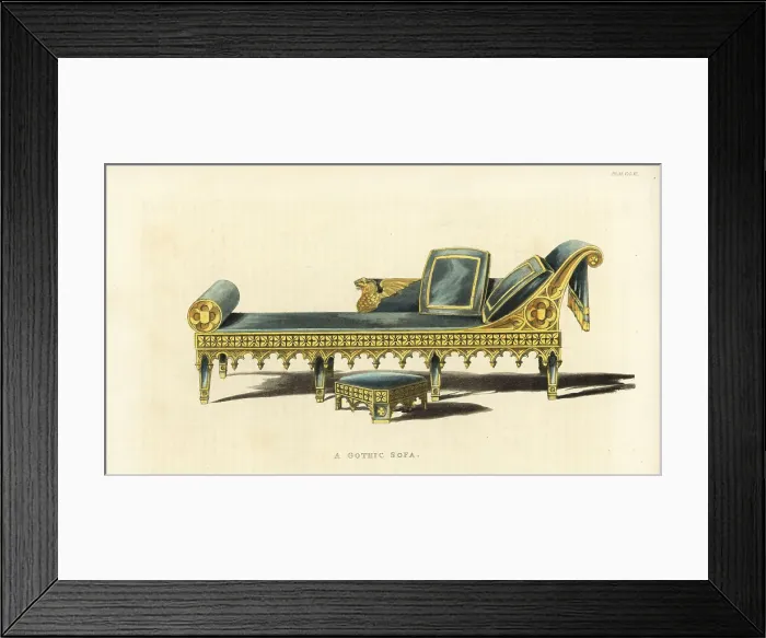 Framed Print : A Gothic sofa Framed Print : A Gothic sofa