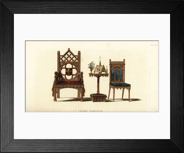 Framed Print : Gothic-style furniture Framed Print : Gothic-style furniture
